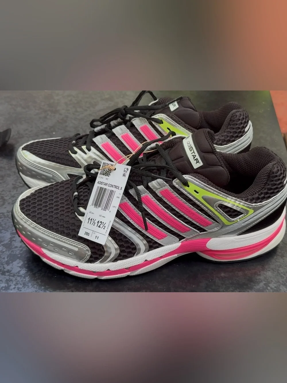 Men's Adidas Adistar Control 5 - Silver/Black/Pink
